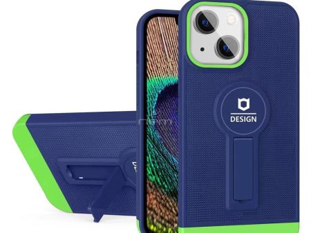 iPhone 14 Plus 6.7  Magnetic Kickstand Case HYB77 Blue Discount