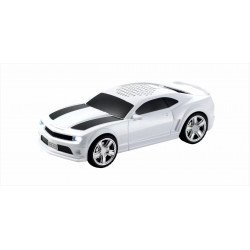 American Race Car Coupe Design Best Surround Sound Portable Bluetooth Wireless Speaker with LED Lights WS592 for Universal Cell Phone And Bluetooth Device (White) on Sale