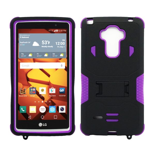 LG G Stylo LS770 Hybrid Case 11 with Stand Purple Black Online