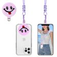 Phone Patch Neck Strap Long Happy Faces STRP Purple Item Code: STRP-PP Cheap