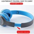 Kik_Wireless Bluetooth Over-Ear Headphones - Lightweight, Compact & Stylish Design, High-Fidelity Sound P47 for Universal Cell Phone And Bluetooth Device (Blue) Supply