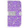 Apple iPhone X XS Diamond Wallet Case DWC03 Purple For Cheap