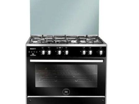 Unionaire Max 11 Gas Cooker, 5 Burners, 90cm, Stainless Steel - C69SSGC447FSO2WM11AL For Discount