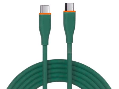 Kik_20W PD Fast Charge 6FT Type-C to Type-C Durable Tangle-Free Heavy-Duty Flexible USB Type-C to Type-C Cord in Resealable Bag for Universal Cell Phone, Device and More (Green) on Sale