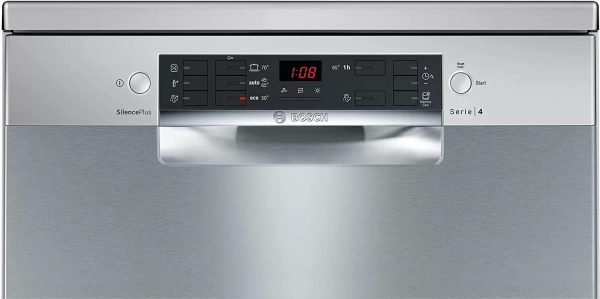 Bosch Series 4 Digital Dishwasher, 13 Place Settings, 6 Programs, Inox - SMS4EMI60T Online Hot Sale