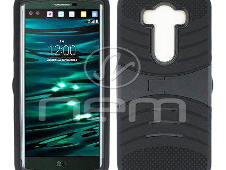 LG V10 Hybrid Case08 with stand Black Black For Cheap