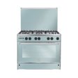 Unionaire MAX 14 Gas Cooker, 90 cm, 5 Burners, Stainless Steel - C69SS-GC-447-IFSO-2W-M14-AL Hot on Sale