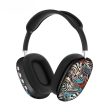 Kik_Graffiti Art Stereo Wireless Headphones - Comfortable Over-Ear Bluetooth Headset with Cool Design MS701 for Universal Cell Phone And Bluetooth Device (Blue) Hot on Sale