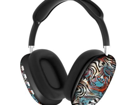 Kik_Graffiti Art Stereo Wireless Headphones - Comfortable Over-Ear Bluetooth Headset with Cool Design MS701 for Universal Cell Phone And Bluetooth Device (Blue) Hot on Sale