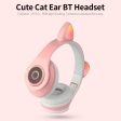 Kik_Bluetooth Wireless Cute Cat LED Foldable Headphone Headset with Built in Mic for Adults Children Work Home School for Universal Cell Phones, Laptop, Tablet, and More (Black) Online