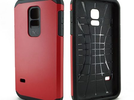 Samsung Galaxy S5 Mini Hyb16 Case Red Black tpu Fashion