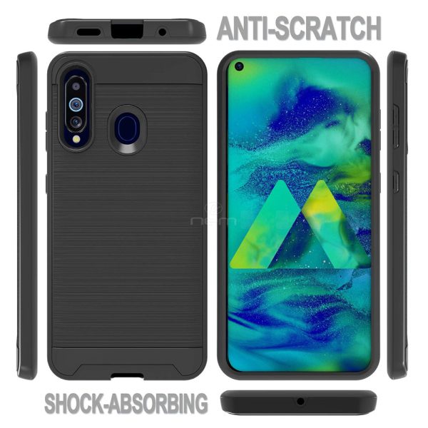 Samsung A60 Brushed Hybrid Case HYB32 Black Discount