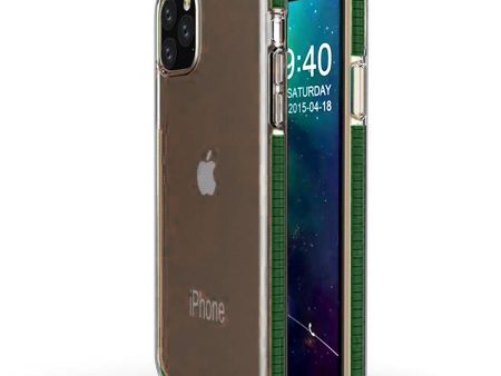 iPhone 11 Pro Two Tone Clear Case TPC12 Green For Cheap