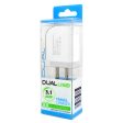 Universal Travel Dual USB Adapter Charger 3.1 Amp White Fashion