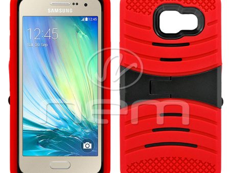 Samsung Galaxy A3 Hybrid Case 08 With Stand Red Black Online now