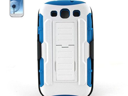 Samsung Galaxy S3 Holster Combo CB4C w. Clip White Blue Online Sale