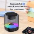 Bluetooth Speaker: Colorful Lights, 360 Degree Clear Display, Wireless Audio Experience KMS-179 for Universal Cell Phone And Bluetooth Device (Black) For Cheap