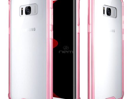 Samsung Galaxy S8 Plus Transparent Bumper Case TPC05 Pink For Sale