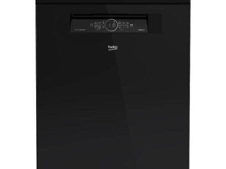 Beko Digital Dishwasher With Inverter Technology, 15 Place Settings, 6 Programs, Black - BDFN36531GB Cheap