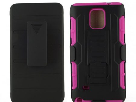 Samsung Galaxy Note 4 Clip Black HotPink with Black Holster Combo04 For Sale