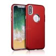 iPhone X   XS Electroplated Metallic Soft Case HYB41 Red Fashion