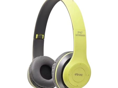 Kik_Wireless Bluetooth Over-Ear Headphones - Lightweight, Compact & Stylish Design, High-Fidelity Sound P47 for Universal Cell Phone And Bluetooth Device (Gray) Sale