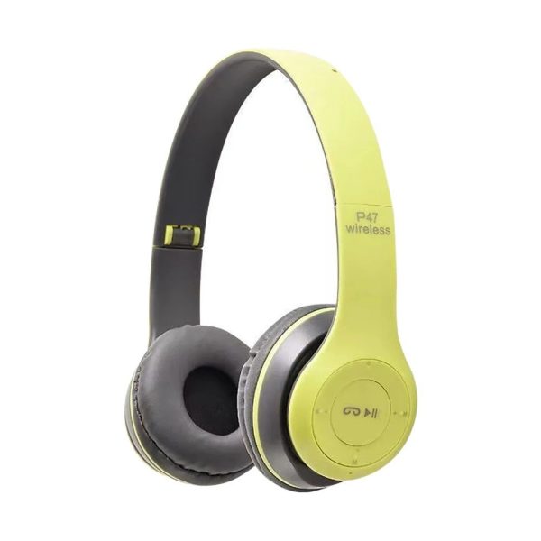 Kik_Wireless Bluetooth Over-Ear Headphones - Lightweight, Compact & Stylish Design, High-Fidelity Sound P47 for Universal Cell Phone And Bluetooth Device (Gray) Sale