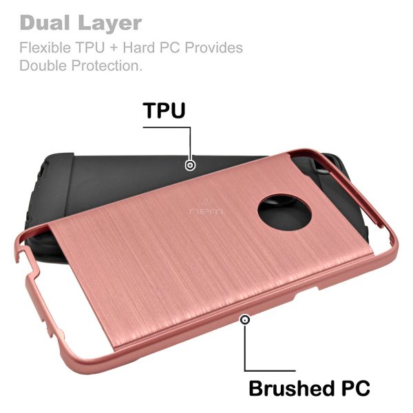 Alcatel Idol 5 6060 Brushed Hybrid Case HYB32 Rose Gold For Cheap