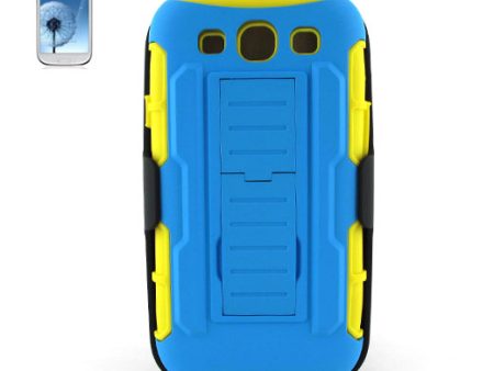 Samsung Galaxy S3 Holster Combo CB4C w. Clip Blue Yellow Sale