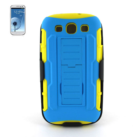 Samsung Galaxy S3 Holster Combo CB4C w. Clip Blue Yellow Sale