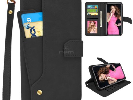 iPhone XS Max Wallet w. Pull-Out Card Holder WCFC16 Black Sale