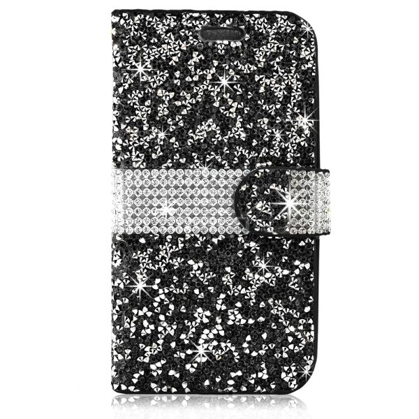 Apple iPhone X XS Diamond Wallet Case DWC03 Black Online now