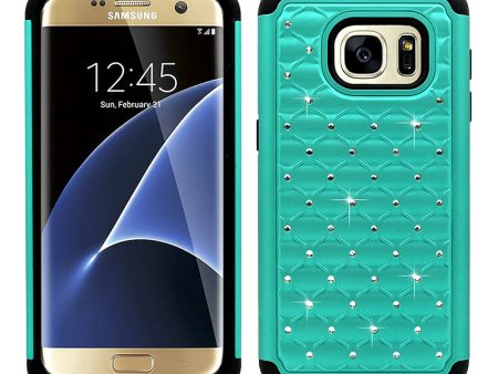 Samsung Galaxy S7 Edge Hybrid Case Diamond 01 Light Green For Discount