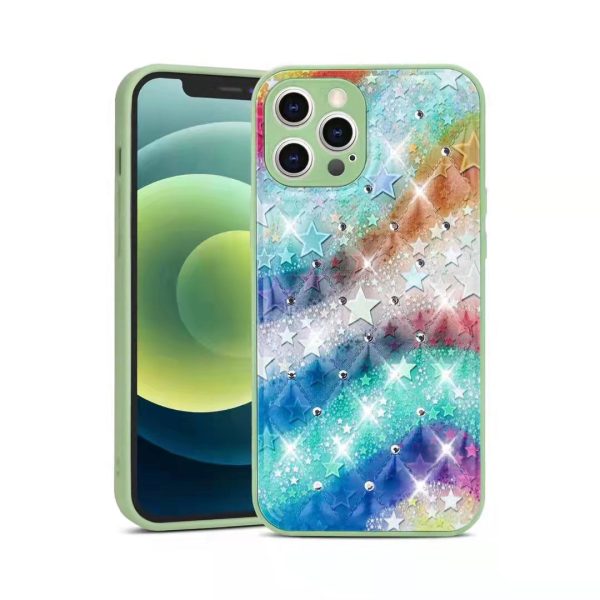 iPhone 13 6.1  Holographic Hybrid Case HYBD03 Rainbow Fashion