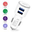 2-in-1 Car Charger Dual USB 3.1A w. Type C Cable White Supply