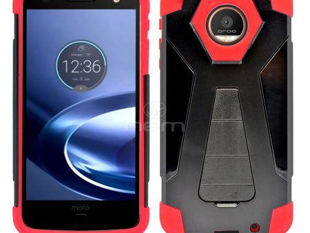 Motorola Z Droid Edition Hybrid 18 w.Stand Black Red Online now