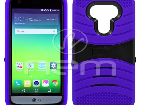 LG G5 Hybrid Case 08 with Stand Light Purple Black Discount