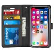 iPhone X XS Leather Wallet Case WCFC12A Black For Sale