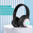 Kik_Cute Cat Paw LED Light Bluetooth Headphones - Over-Ear Gaming Headset for PC, Phone & Tablet AKZ61 for Universal Cell Phone And Bluetooth Device (White) Online Sale