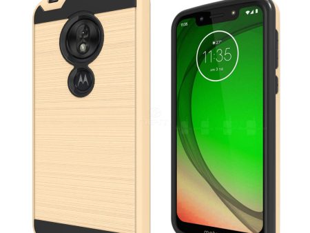 Motorola Moto G7 Play XT1952 Brushed Hybrid Case HYB32 Gold Hot on Sale