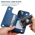 iPhone 15 Plus Wallet Case Hidden Card Holder HYBW01 Blue Online