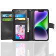 iPhone 14 Plus 6.7  Dual Flap Wallet Case WCFC13 Black on Sale