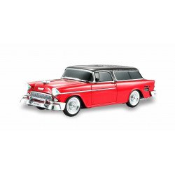 Vintage Style Vinyl Roof Car Design Automobile LED Lights Bluetooth Wireless Speaker WS-1955 for Universal Cell Phone And Bluetooth Device (Red) Online Sale