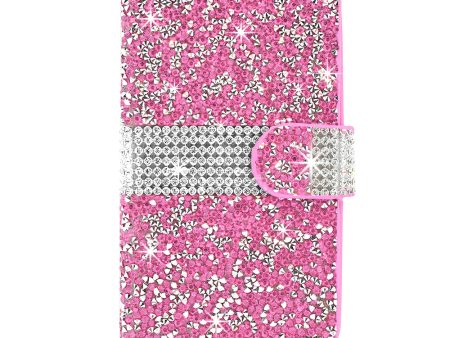 Apple iPhone X XS Diamond Wallet Case DWC03 Pink Online Hot Sale