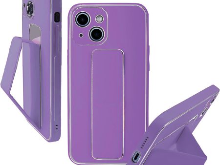 iPhone 14 Plus PU Leather Magnetic Stand Case TPC34 Purple Online Sale