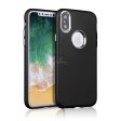 iPhone X   XS  Electroplated Metallic Soft Case HYB41 Black For Cheap