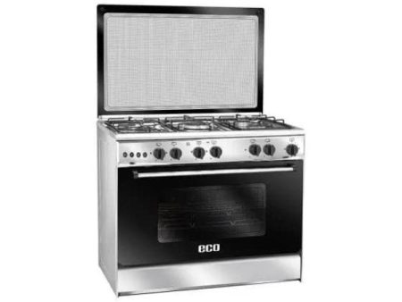 Unionaire ECO Gas Cooker, 5 Burners, 80cm, Silver - C68SSAC447FECOP2W Hot on Sale