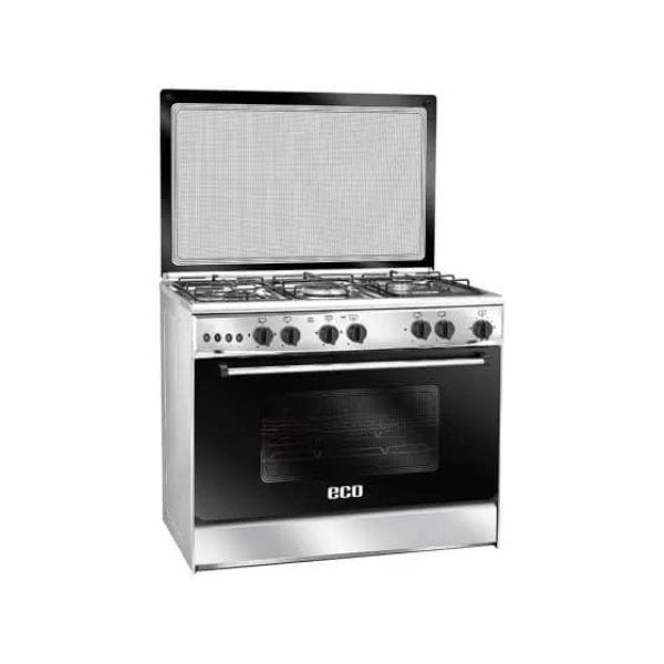 Unionaire ECO Gas Cooker, 5 Burners, 80cm, Silver - C68SSAC447FECOP2W Hot on Sale