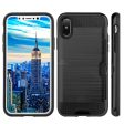 iPhone X   XS Hybrid Case 19C w. Card Holder Black For Sale