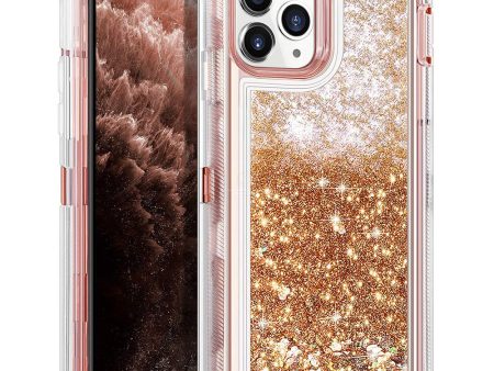 iPhone 11 Pro(5.8) Liquid Glitter Defender Case HYB03D RoseGd Discount